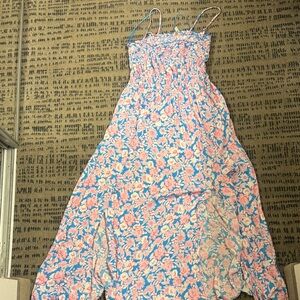 Promesa Floral Sundress in Pink and Blue